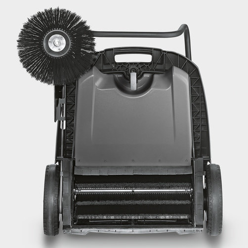 Подметальная машина Karcher KM 70/20 C - <h3>Привод цилиндрической щетки</h3>
Ролик приводится в движение двумя колесами - для отличных результатов очистки при поворотах.