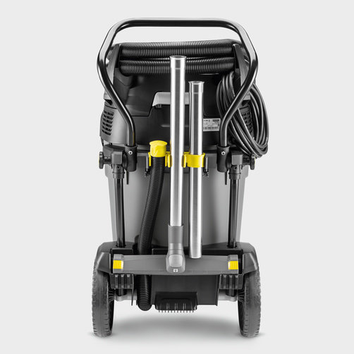 Профессиональный пылесос Karcher NT 65/2 Tact²  - <h3>Легкость транспортировки</h3>
Регулируемая ручка и большие колеса упрощают транспортировку даже на неровных поверхностях.