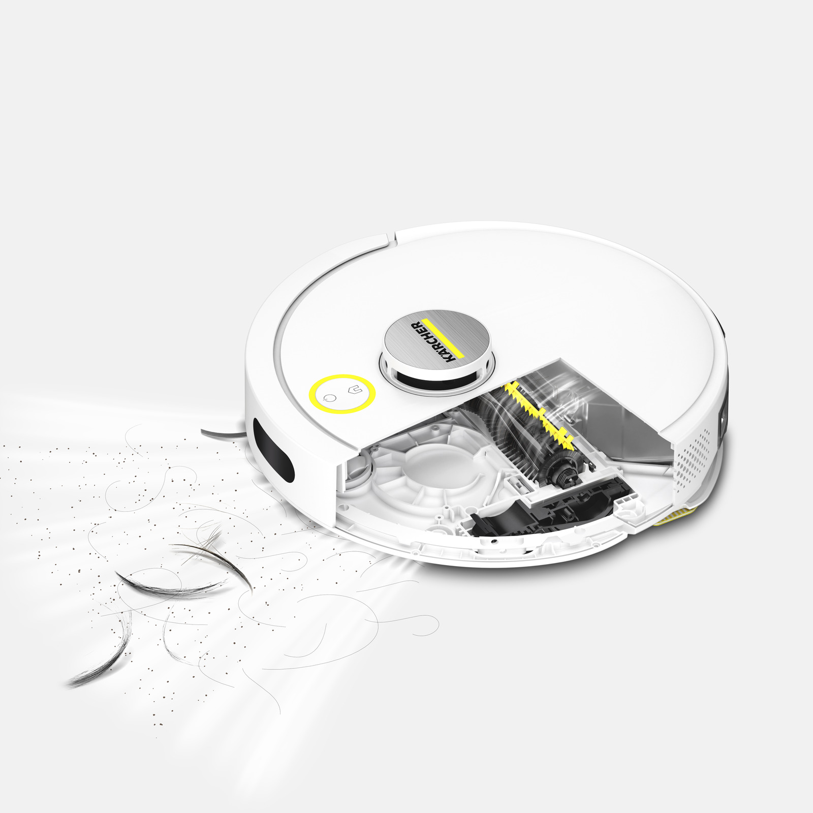 Робот-пылесос с функцией влажной уборки Karcher RVC 3 Comfort - <h3>Высокая сила всасывания</h3>
<p>
	 Благодаря высокой силе всасывания 15 000 Па эффективно удаляется большинство видов загрязнений – даже перец, арахис или хлопья. Для каждой задачи чистки можно выбрать один из четырех различных режимов всасывания. Комбинированная уборка с использованием основной и боковой щеток обеспечивает особенно эффективную чистку пола во всем доме.
</p>
